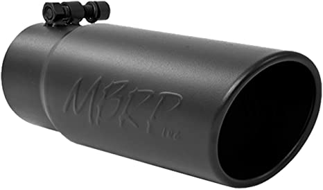 MBRP T5115BLK 3.5" O.D. Angled Rolled End Exhaust Tip (Black Coated)