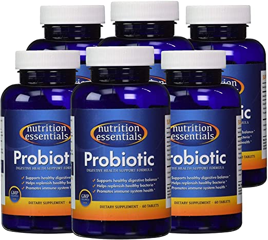 #1 BEST Probiotic Supplement - 900 BILLION CFU Probiotics - Nutrition Essentials Highest Rated Acidophilus Probiotic for Women and Men - Organic Shelf Stable Probiotic for Digestive Health - Highest CFU's - 100% Money Back Guarantee - 6 Month Supply