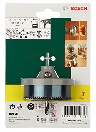 Bosch 7-piece hole cutter set