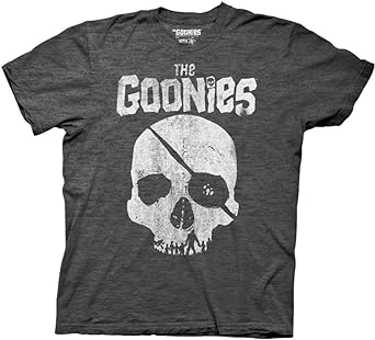 Ripple Junction Goonies Skull with Silhouette Teeth Movie Adult T-Shirt Officially Licensed