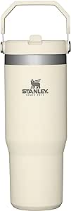 Stanley IceFlow Stainless Steel Tumbler with Straw, Vacuum Insulated Water Bottle for Home, Office or Car, Reusable Cup with Straw Leakproof Flip (Cream)