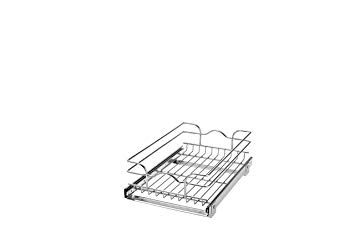 Rev-A-Shelf - 5WB1-1218-CR - 12 in. W x 18 in. D Base Cabinet Pull-Out Chrome Wire Basket
