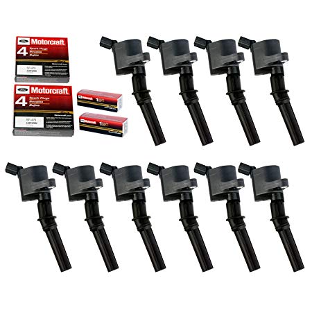 Ignition Coil DG508 for Ford 4.6L 5.4L V8 DG457 DG472 DG491 CROWN VICTORIA EXPEDITION F-150 F-250 MUSTANG LINCOLN MERCURY EXPLORER 3W7Z-12029-AA (Set of 10 BLACK)