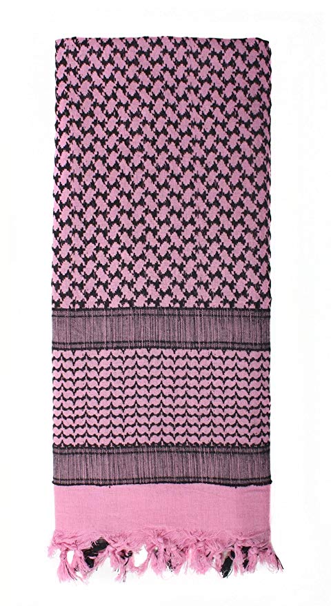 LIGHTWEIGHT SHEMAGH TACTICAL DESERT SCARVES (One Size, Pink)