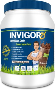 INVIGOR8 - Nutritional Shake & Green Superfood (Triple Chocolate Brownie) 645 Grams