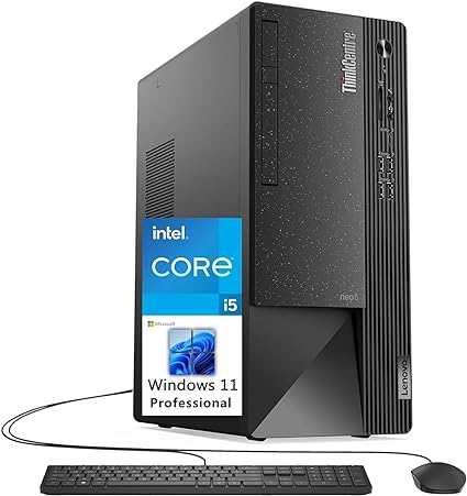 Lenovo ThinkCentre Neo 50t Tower Desktop, High Performance Business Desktop Computer, 6-Core Intel Core i5-12400 (Beat i7-11700), 64GB RAM, 2TB SSD, DVD±RW, 3-in-1 Card Reader, WiFi6, Win 11 Pro