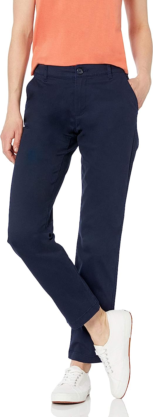 Amazon Essentials Womens Full Length Straight Leg Chino Pant