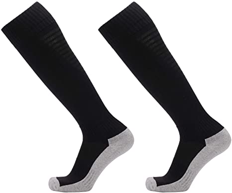 Fitliva Knee High Socks for Men Women Cotton-Comfy-Multicolors (1/2 pairs)
