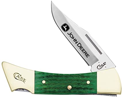 CASE XX WR Pocket Knife John Deere Green Bone Hammerhead Item #5947 - (6159L SS) - Length Closed: 5 Inches