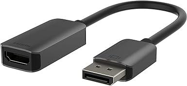 Belkin HDMI to DisplayPort Adapter, DP 1.2 to HDMI 2.0 Converter for 4K 60 hz Monitor with HDR 10, HDCP 2.2 Compatible, and Uni Directional