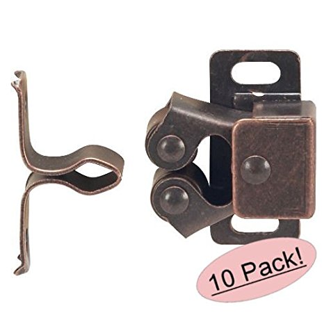 Cosmas RC112 Oil Rubbed Bronze Cabinet Hardware Zinc Alloy Roller Catch - 10 Pack