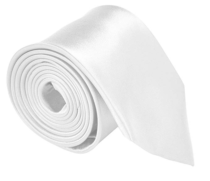 Neckties For Men 3.5 Microfiber Woven Satin Neck Ties For Men Solid Color