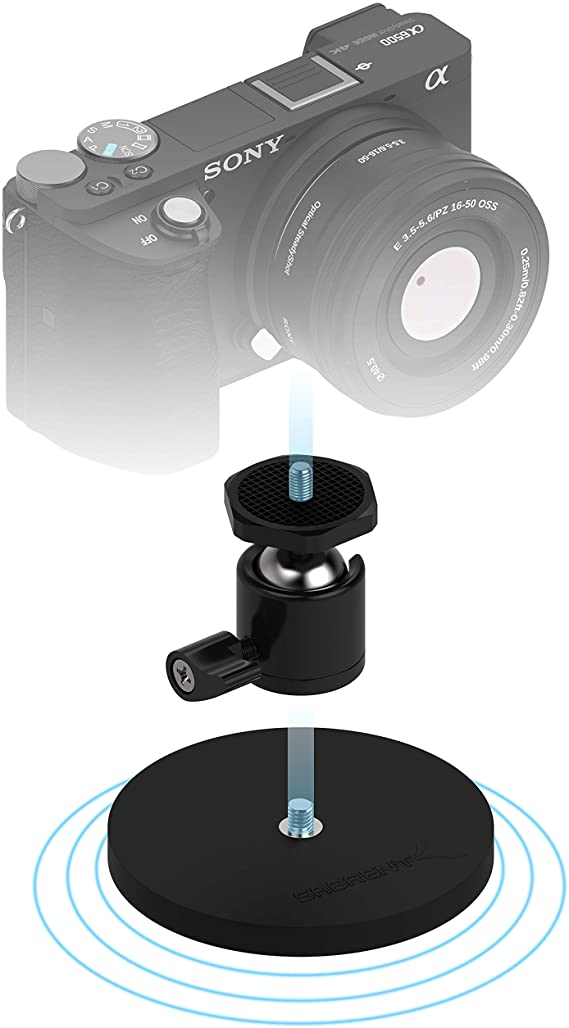 Sabrent Rubber-Coated Magnetic Mount for Action Cam/Cameras and Small DSLR (CS-MG88)