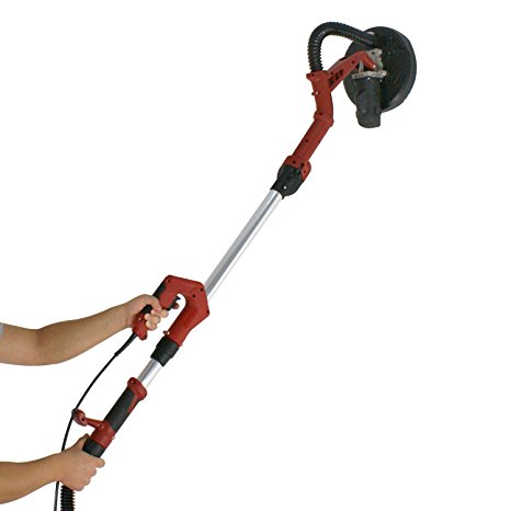 ZENY Electric Drywall Sander Variable 7 Speed 710 w/ Foldable Extendable Handle 13Ft Hose and 6 Discs (710W)