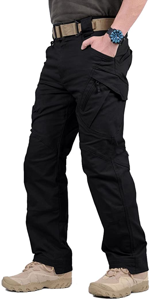TACVASEN Men's Outdoor Tactical Pants Lightweight Assault Cargo Casual Cotton Pants