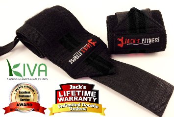 Jack's Fitness® Wrist Wraps for Weight Lifting - Bench Press - Boxing Wraps