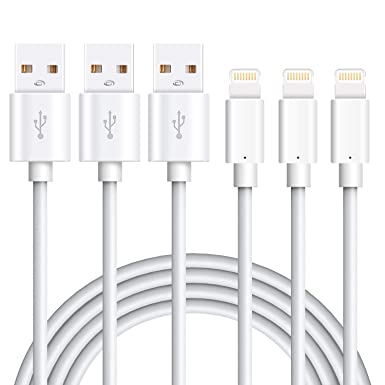 Marchpower iPhone Câble [Certifié MFi] 3Pack 1M Câble Lightning iPhone Connecteur Ultra Résistant pour iPhone13/12/11/11 Pro/X/XS/XR/8/8 Plus/7/7 Plus/6s/6s Plus/6/6 Plus/SE/5s/5 iPad