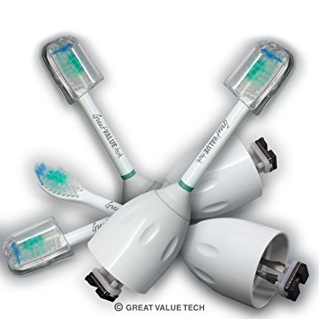 Great Value Tech® E Series Replacement Heads for Philips Sonicare Essence, Xtreme, Elite and Advance (4-pack)