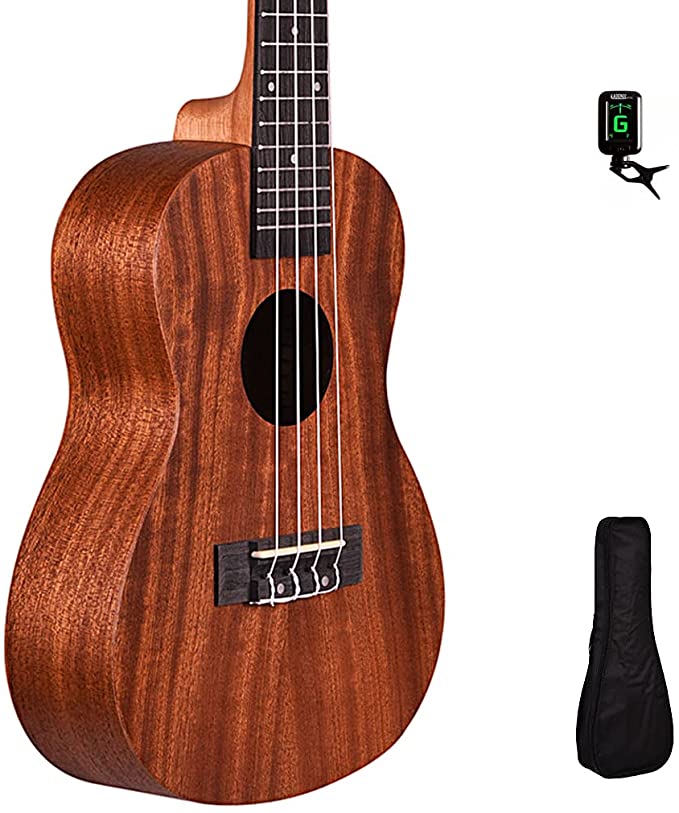 Kadence Concert Ukulele - Mahogany Wooden Ukulele for Beginners (Acoustic) - Ukulele for Adults, Kids, Players or Professionals - Concert Ukulele with Tuner and Bag