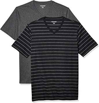 Amazon Essentials Mens 2-Pack Slim-Fit V-Neck T-Shirt