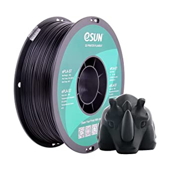 eSUN Super Tough PLA Filament 1.75mm, 3D Printer Filament PLA-ST, Dimensional Accuracy  /- 0.05mm, 1KG Spool (2.2 LBS) 3D Printing Filament for 3D Printers, Black