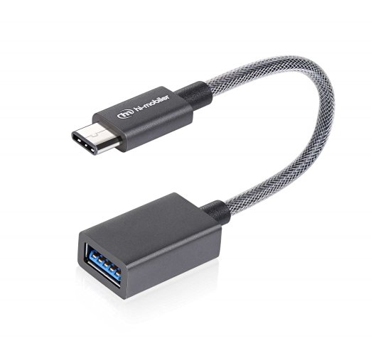 Hi-mobiler® 6-Inch USB-C 3.1 to USB 3.0 AF Braided OTG Adapter with Aluminum Shell for Macbook 12 Inch, Chromebook Pixel, Nexus 5x/6p,lumia 950/950 Xl, Nokia N1, Oneplus 2 and More USB Type-c Devices