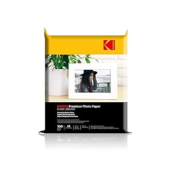 Kodak 200 GSM 4R (4x6) Glossy Photo Paper – Water Resistant, Pack of 100 sheets, Compatible with all Inkjet Printers