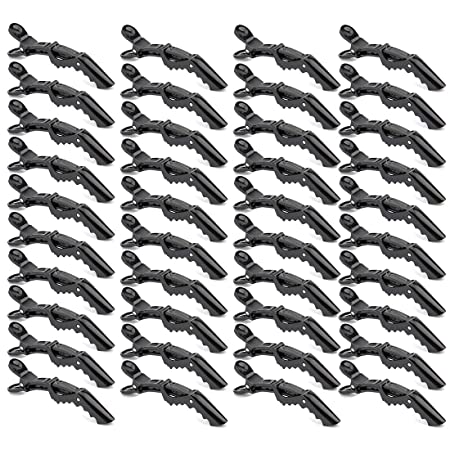 Foraineam 40 Pcs Alligator Hair Clips - Professional Hair Styling and Sectioning Clips with Nonslip Grip and Wide Teeth