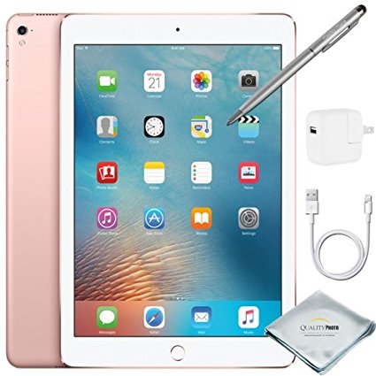 Apple iPad Pro 9.7 Inch Wi-Fi 256GB Rose Gold   Quality Photo Accessories (Latest Apple Tablet) 2016 Model