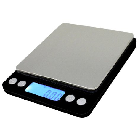 Spirit 0.001oz/0.01g 500g Digital Pro Pocket Scale with Back-Lit LCD Display Stainless Steel (black)