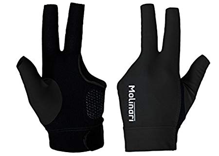 Molinari Fingerless Glove V2 Professional Billiard Accessories in 6 Colors for Carom Pool Left/Right Handed Players (LHP = Right Hand Glove/RHP = Left Hand Glove) Adult One-Size-Fits-All