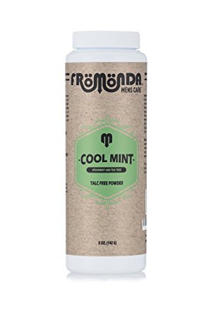 Cool Mint Talc Free Powder with cooling spearmint and tea tree essential oils. The finest talcum free powder made from natural and botanical ingredients.