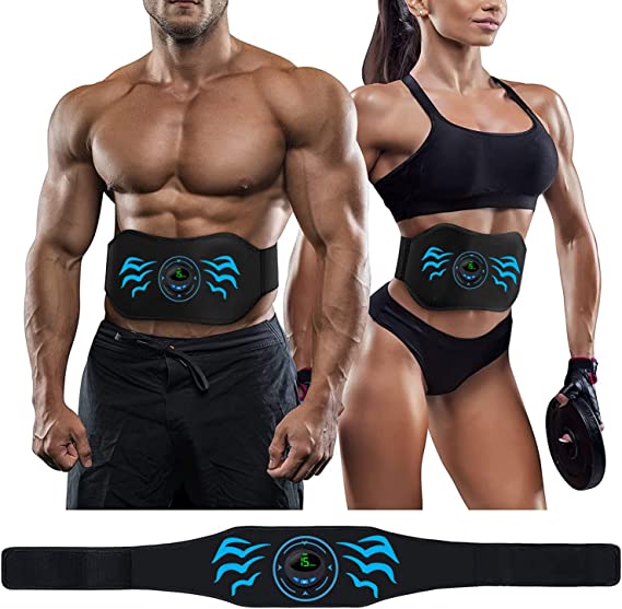 Abdominal Toning Belt, ABS Training Waist Trimmer Belt Wireless Ab Trainer Fitness Equipment for Home
