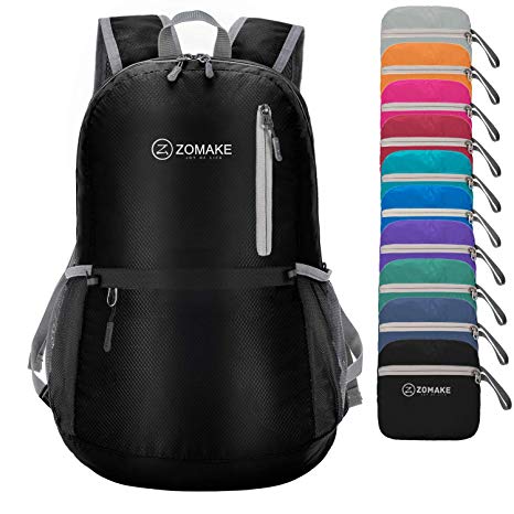 ZOMAKE Ultra Lightweight Travel Backpack - Durable Packable Water Resistant Backpack Small Daypack for Women Men