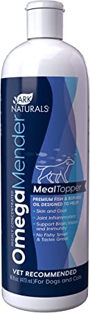 Ark Naturals Omega Mender Itch Ender, Omega 6 & Omega 3 Dietary Supplement for Pets, Relieves Itching, Reduces Shedding, Hot Spot Treatment, 16oz