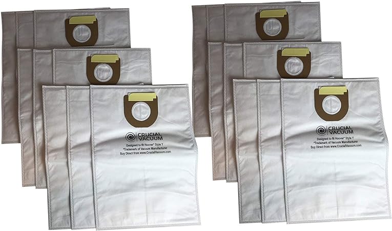 Think Crucial - 18 Replacements for Hoover Type Y Cloth Bags - Fit Windtunnel Upright - Compatible With Part # 4010100Y, 4010801Y & 43655082