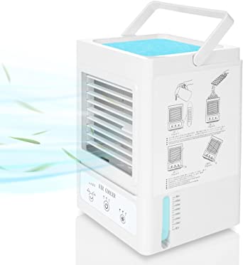 5000mAh Battery Operated Portable Air Conditioner Evaporative Air Cooler for Small Room Office Desk Outdoor-700ML Water Tank Auto Oscillation