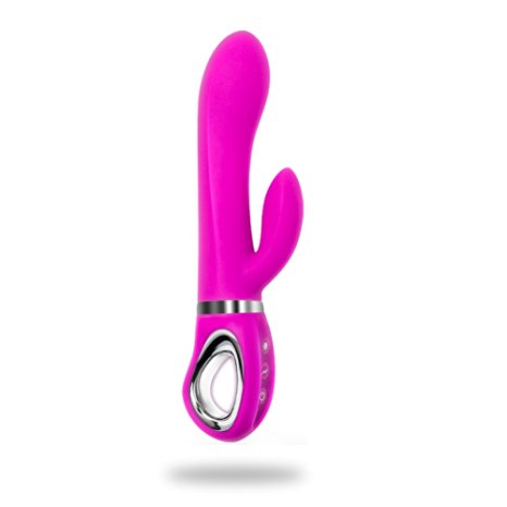eLife G-Spot and Clitoris Vibrator Double Vibrating Silicone 10-Frequency Vibrating Massager Stimulation Sex Toy for Women (Rosy)