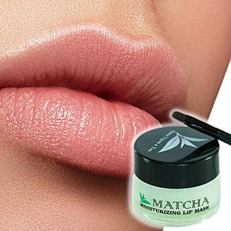 Moisturizing Green Tea Berry Sleeping Lip Mask Balm, Younger Looking Lips Overnight, Best Solution For Chapped And Cracked Lips, Unique Formula And Power Benefits Of Green Tea and Berries (matcha)