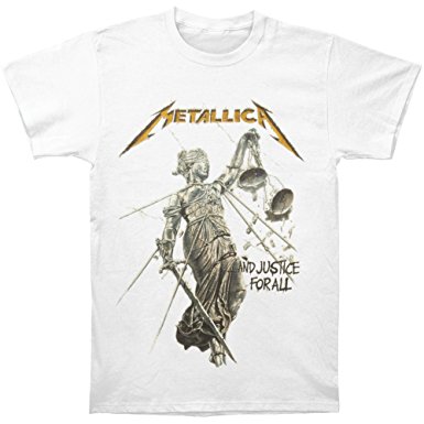 Metallica Men's Justice White T-shirt White