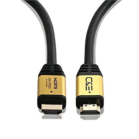 C&E 50ft(15.2M) High Speed Ultra 4K HDMI Cable with Ethernet Gold (50 Feet/15.2 Meters) Supports 4Kx2K@60HZ, 18 Gbps - 24 AWG - 3D / ARC/CEC/HDCP 2.2 / CL3 - Xbox PS4 PC HDTV