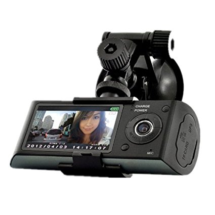 PYRUS R300 2.7" Screen 5MP Dual Camera Car Blackbox DVR with GPS Logger and G-Sensor