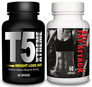 EXTREME FAT BURNING COMBO - NEW T5 Xtreme and Belly Fat Attack by Natural Answers|Best Fat Burning Diet Supplements For Men and Women|Appetite Suppressant|Metabolism Booster|New Diet Aid to Help Burn Fat Fast and Keep it Off! |New Weight Loss Formula|UK Manufactured