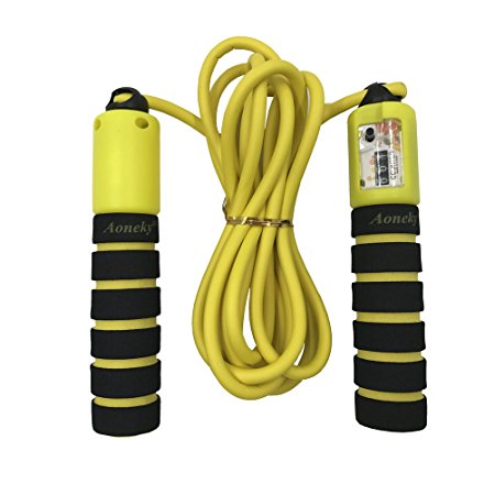 Aoneky Adjustable Skipping Rope with Counter