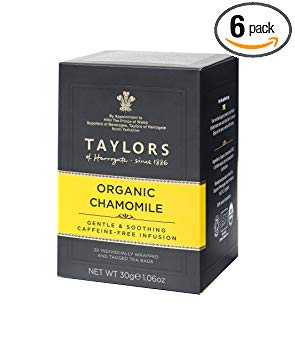 Taylors of Harrogate Organic Chamomile Herbal Tea, 20 Teabags (Pack of 6)