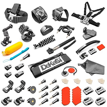 DeKaSi Accessories Kit for Gopro HERO 5/4/3 (60-IN-1)