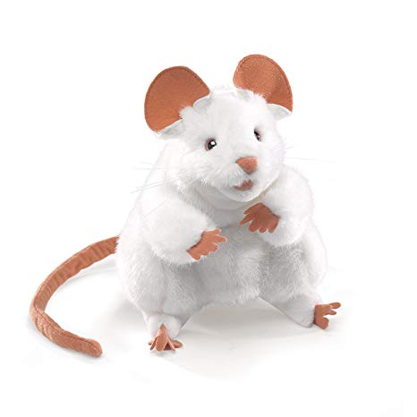 Folkmanis Mouse Hand Puppet, White
