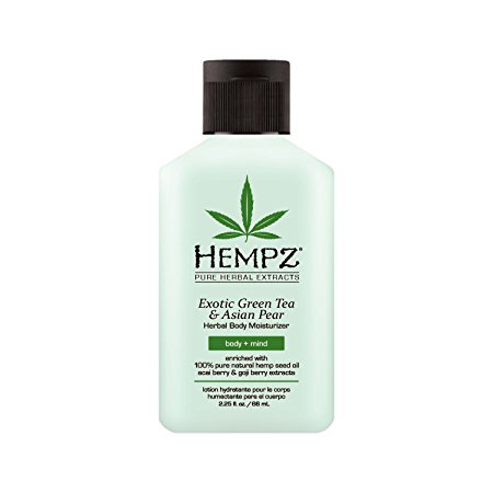 Hempz Exotic Herbal Body Moisturizer, Green Tea and Asian Pear, 2.25 Fluid Ounce