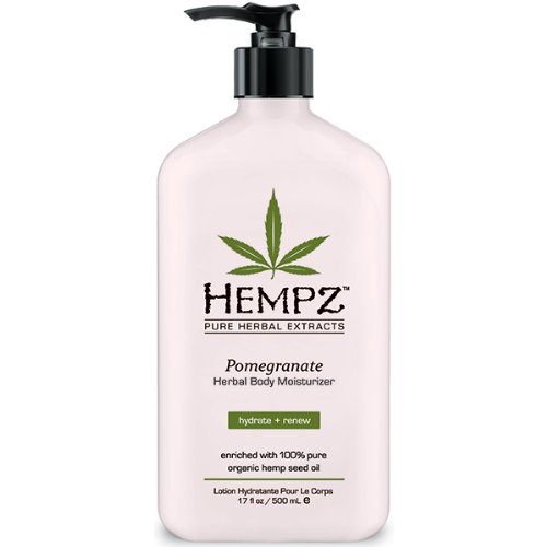 Hempz Herbal Body Moisturizer, Light Pink, Pomegranate, 17 Fluid Ounce