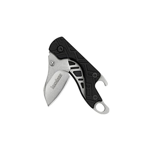 Kershaw Cinder (1025X) Multifunction Pocket Knife, 1.4-inch High Performance 3Cr13 Steel Blade with Stonewashed Finish, Glass Filled Nylon Handle, Liner Lock, Bottle Opener, Lanyard Hole, 0.9 OZ